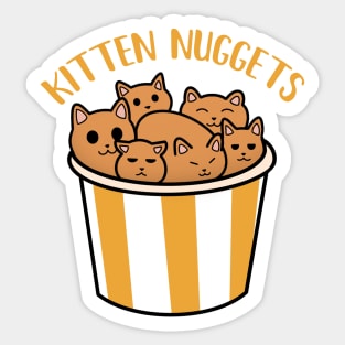Kawaii Cat inside Box, Funny Chicken Nuggets Cats Sticker